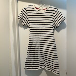 Rag & Bone Navy and White Striped Mini Dress Small w Tie in Front/back Nautical